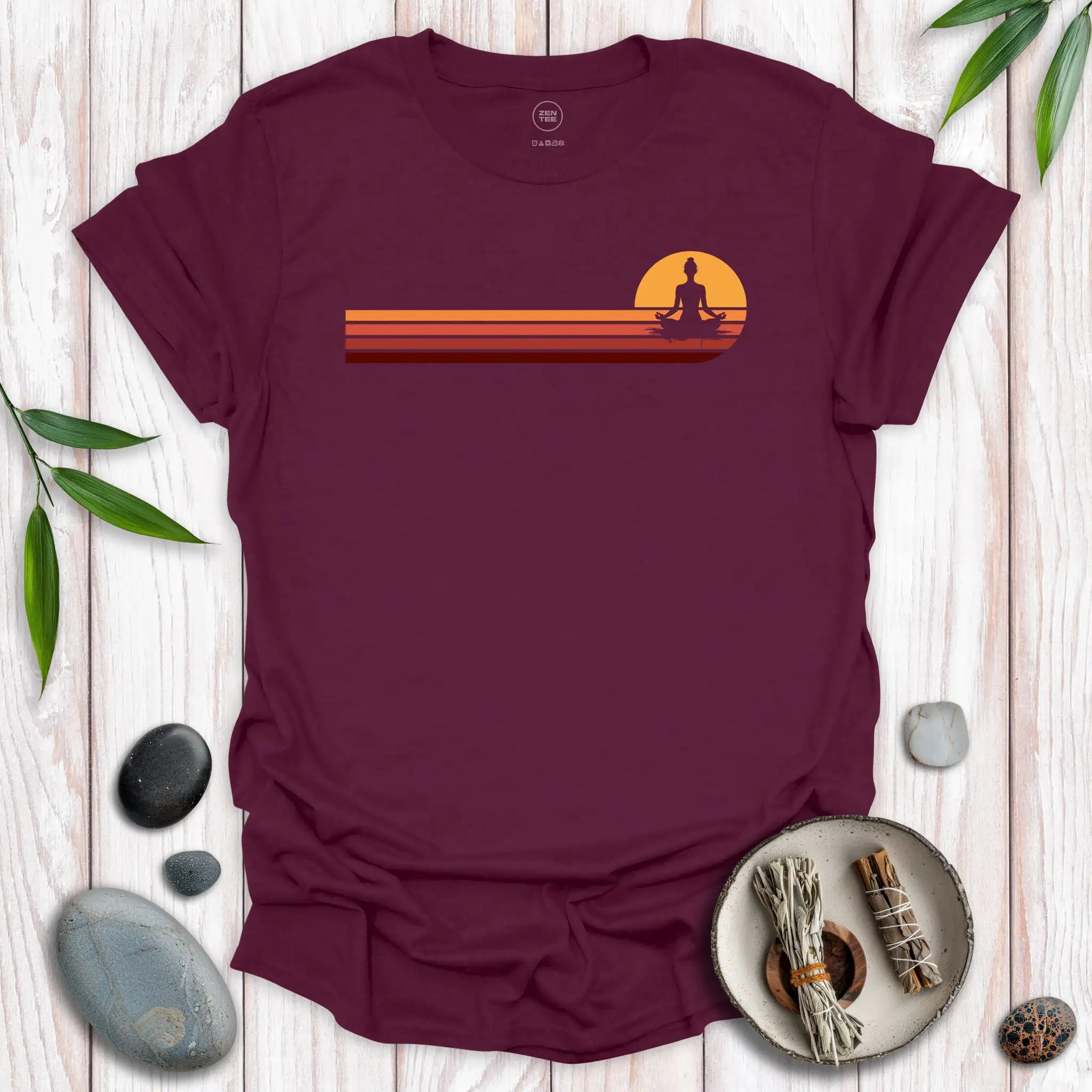 Padmasana Lotus Sunset T-Shirt