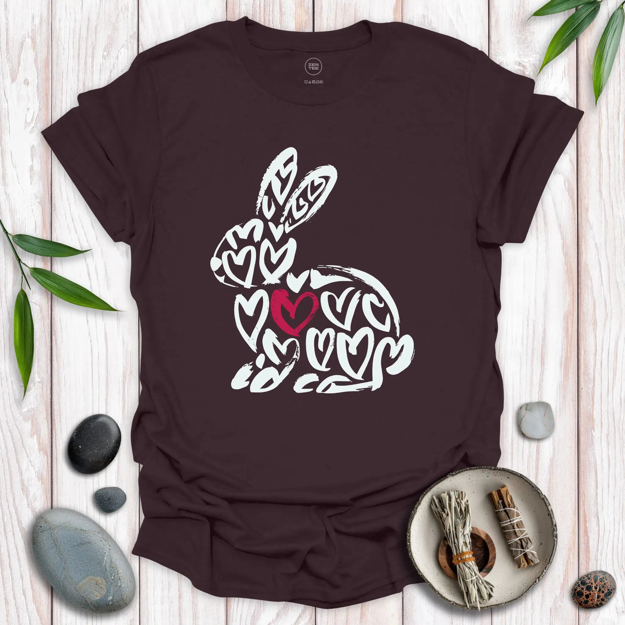 Rabbit Spirit Red Heart T-Shirt