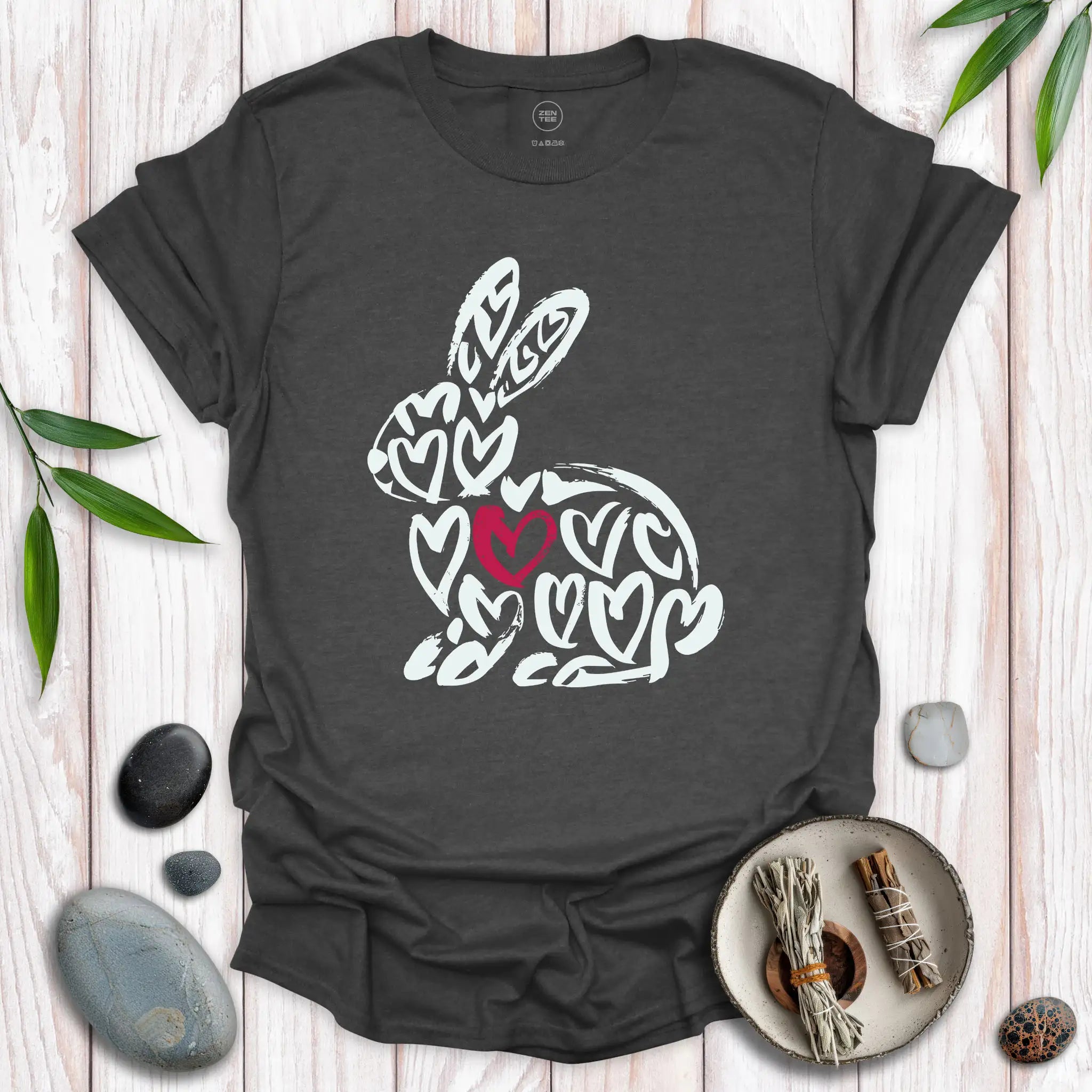 Rabbit Spirit Red Heart T-Shirt