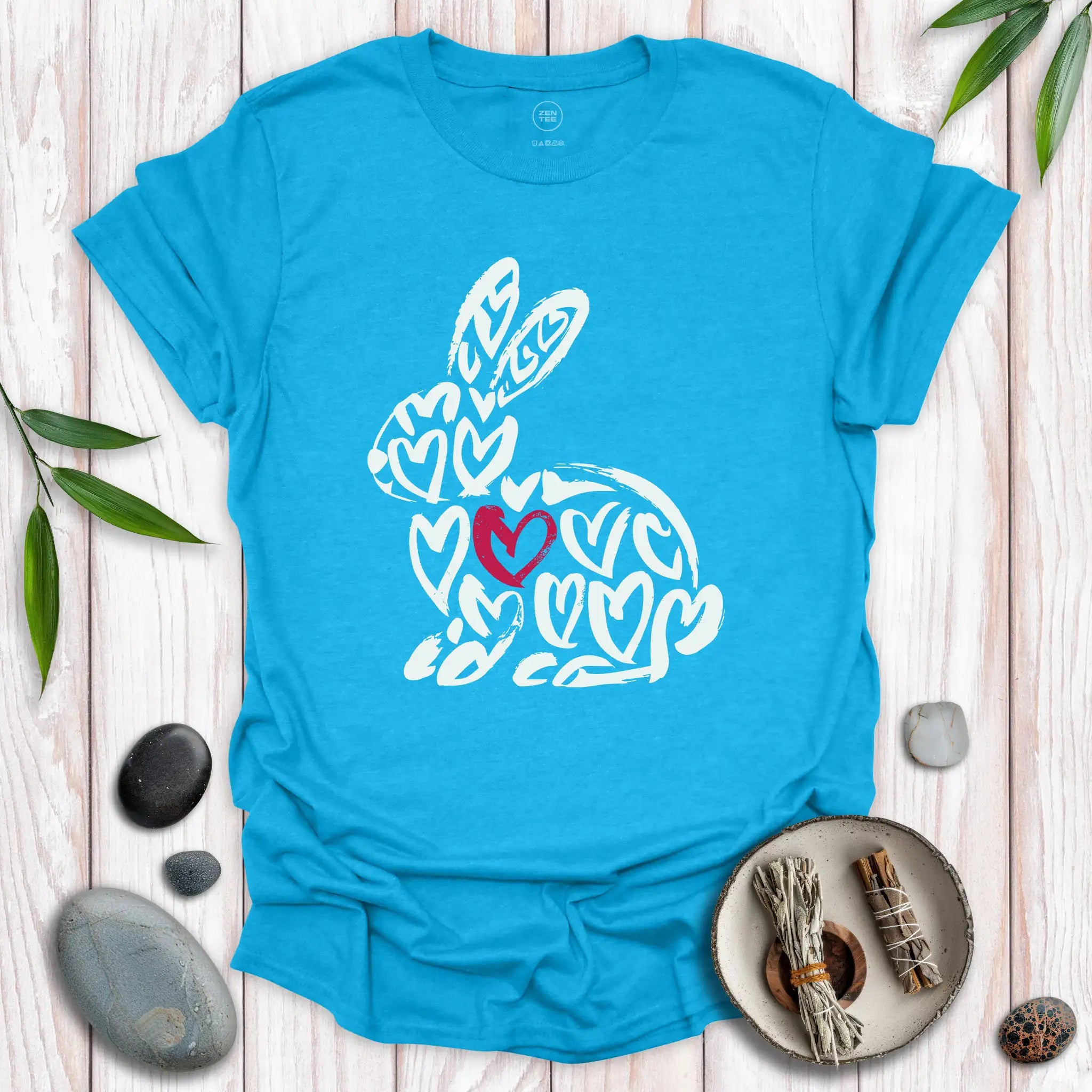 Rabbit Spirit Red Heart T-Shirt
