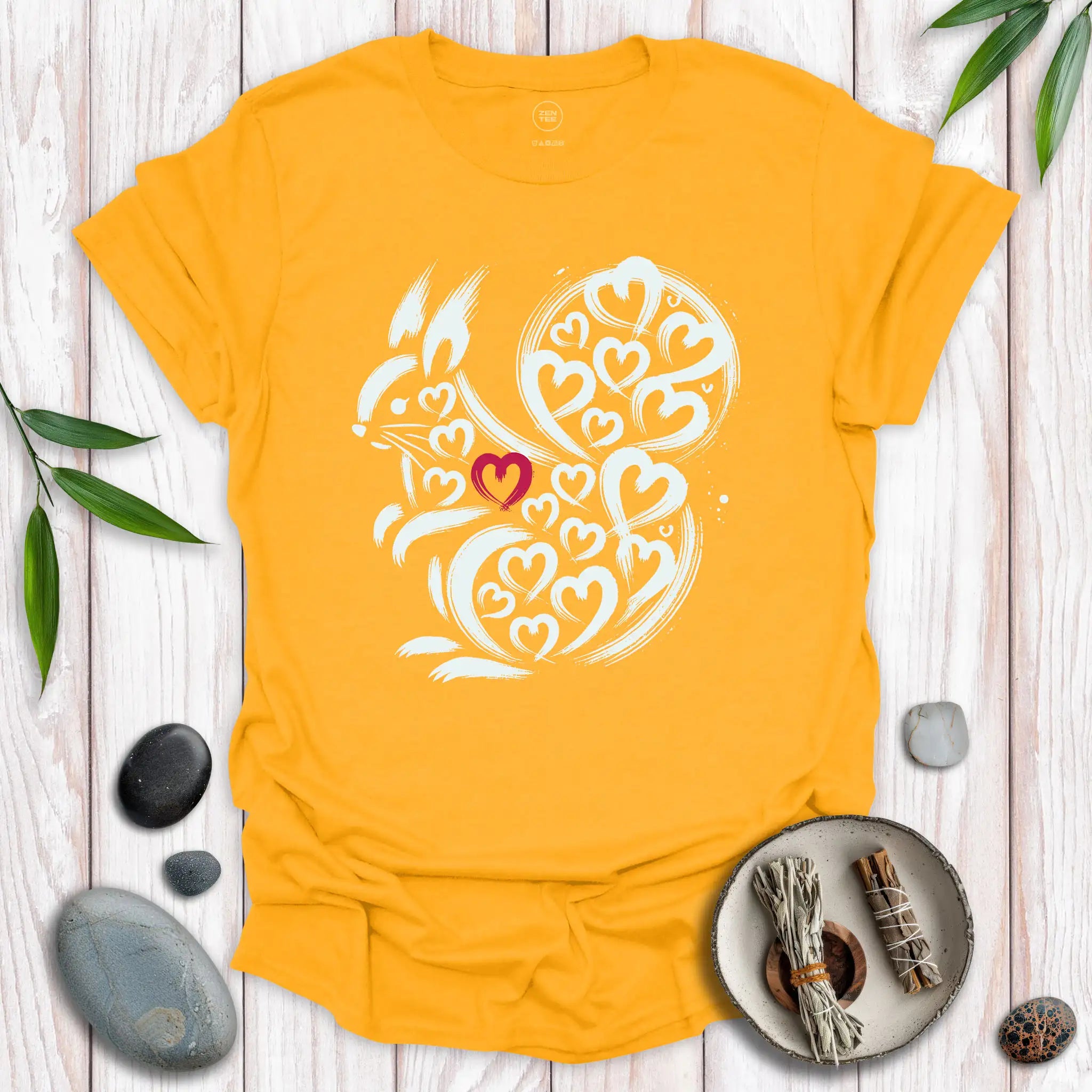 Squirrel Spirit Red Heart T-Shirt