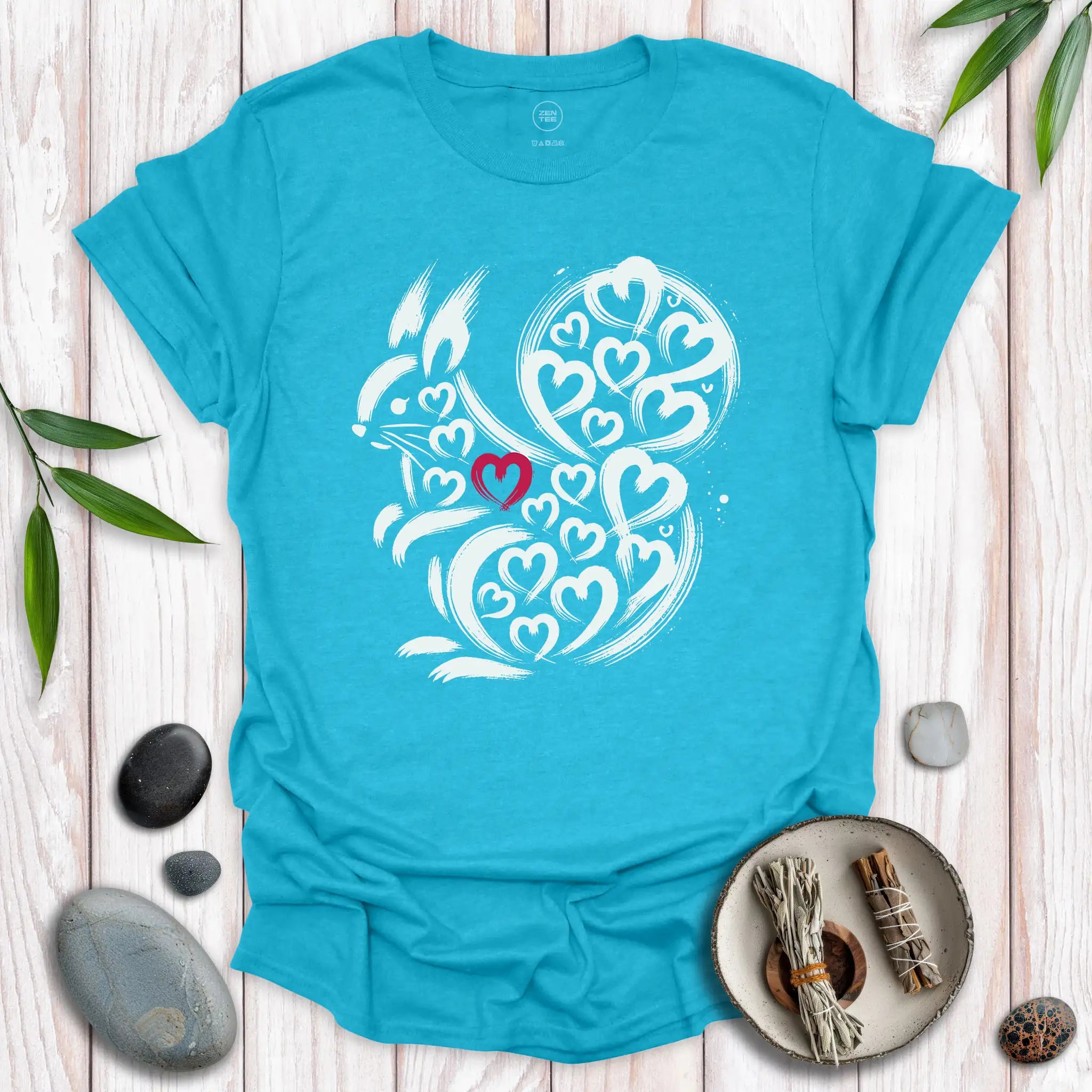 Squirrel Spirit Red Heart T-Shirt