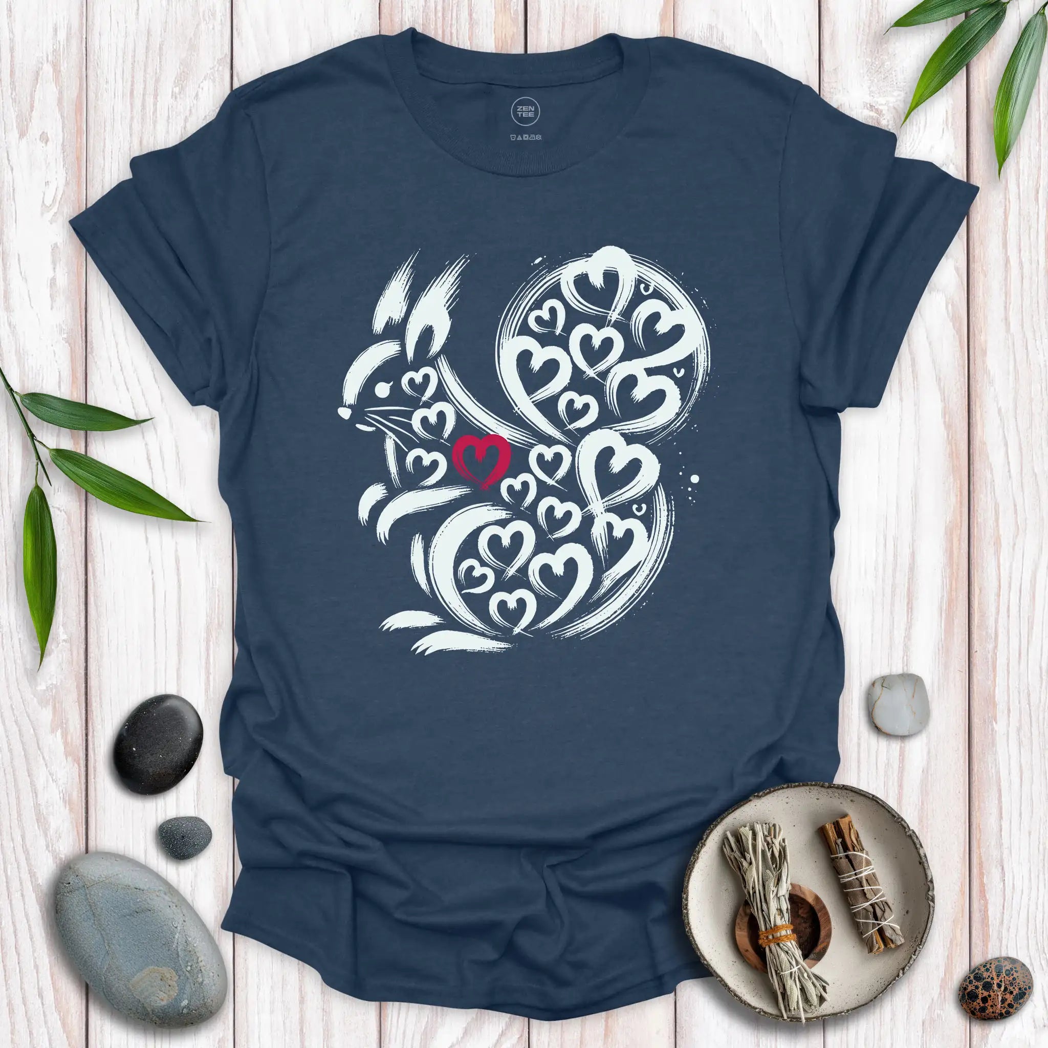 Squirrel Spirit Red Heart T-Shirt