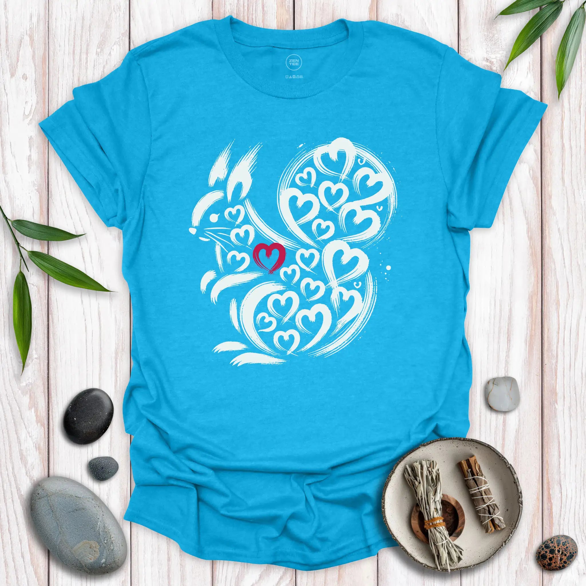 Squirrel Spirit Red Heart T-Shirt