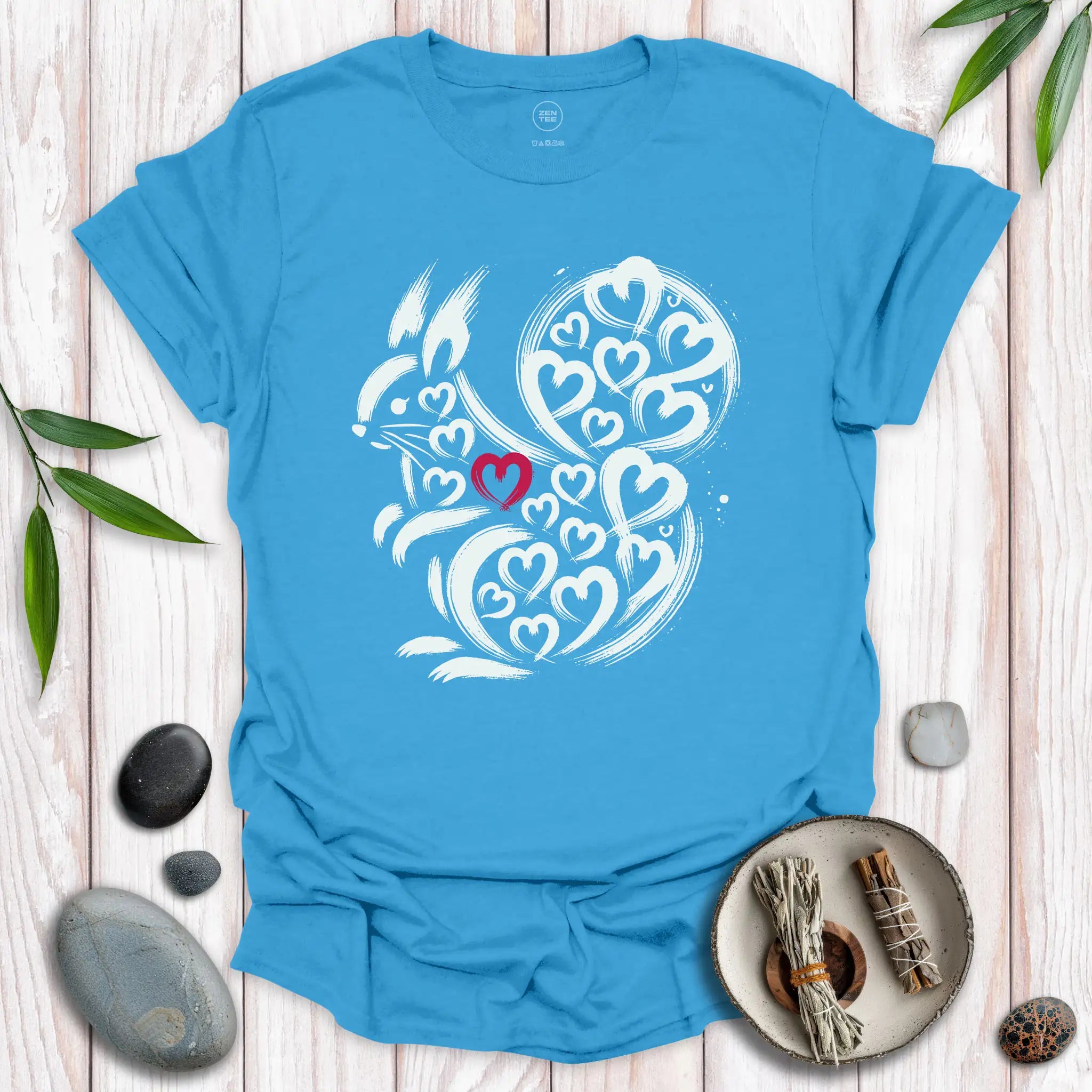 Squirrel Spirit Red Heart T-Shirt