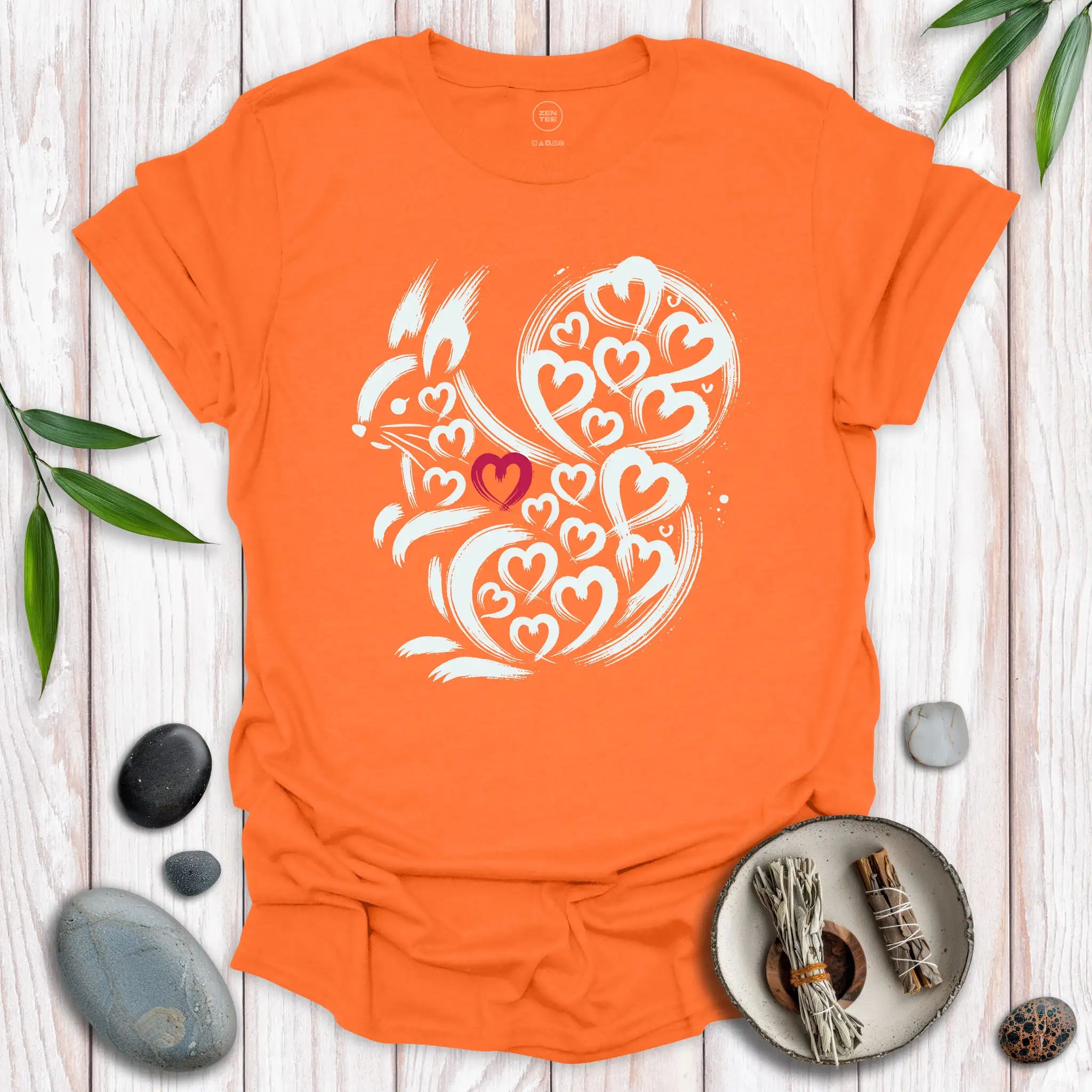 Squirrel Spirit Red Heart T-Shirt