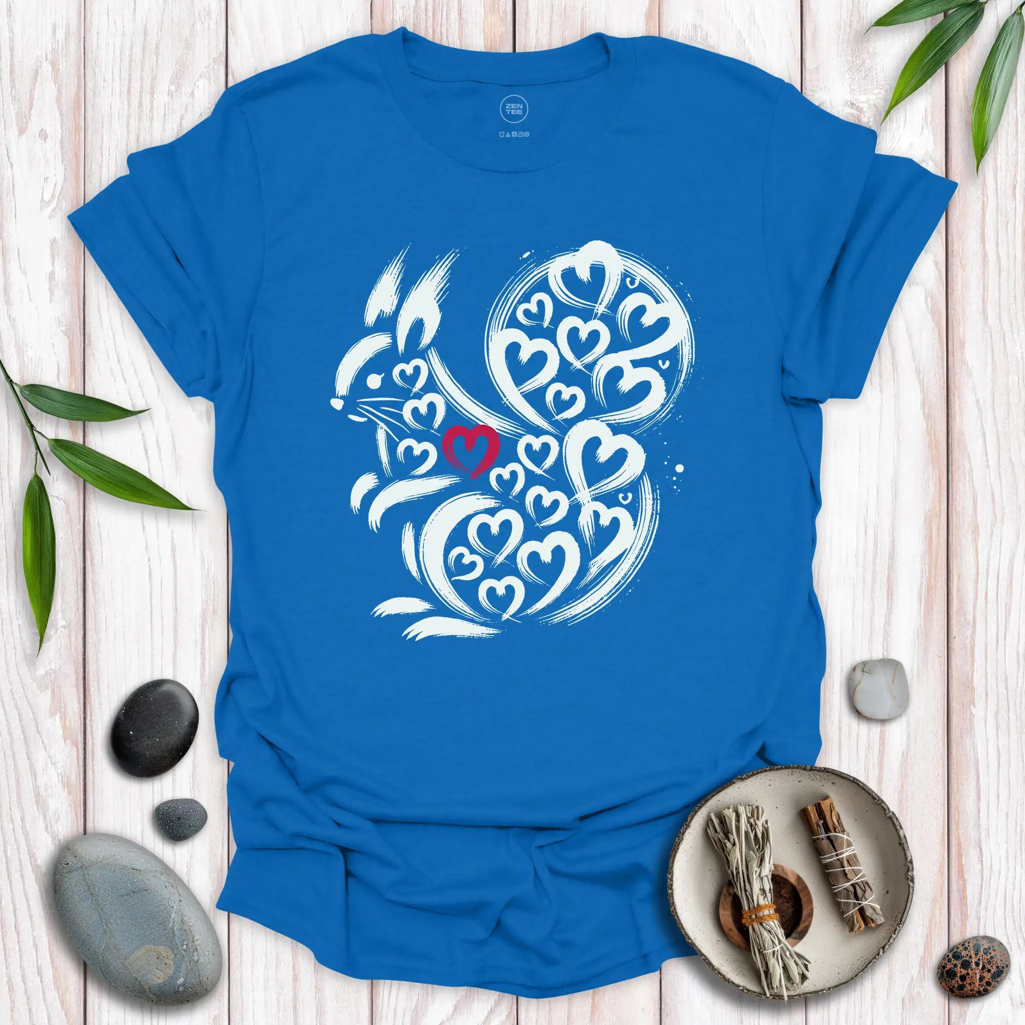 Squirrel Spirit Red Heart T-Shirt