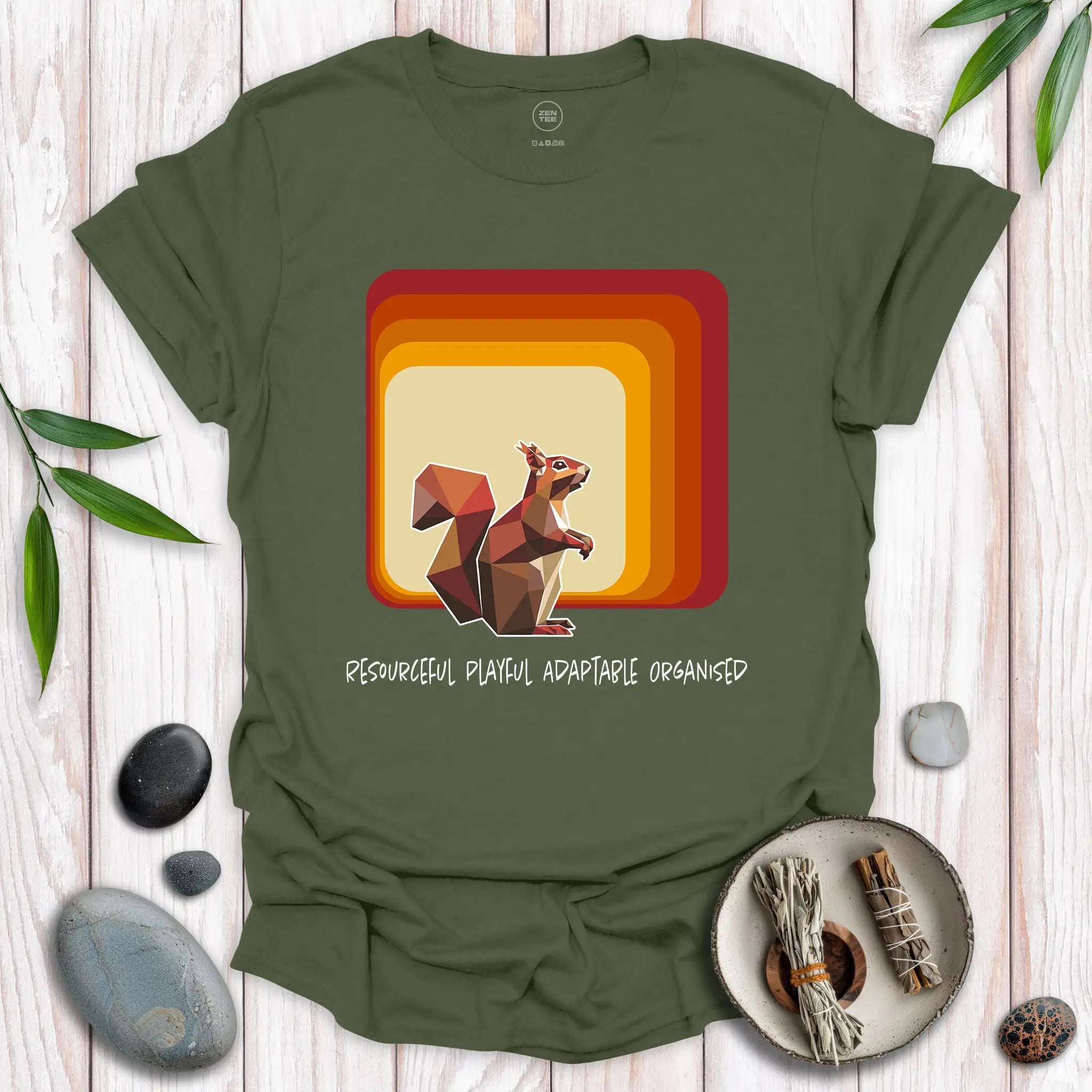Squirrel Spirit Square T-Shirt