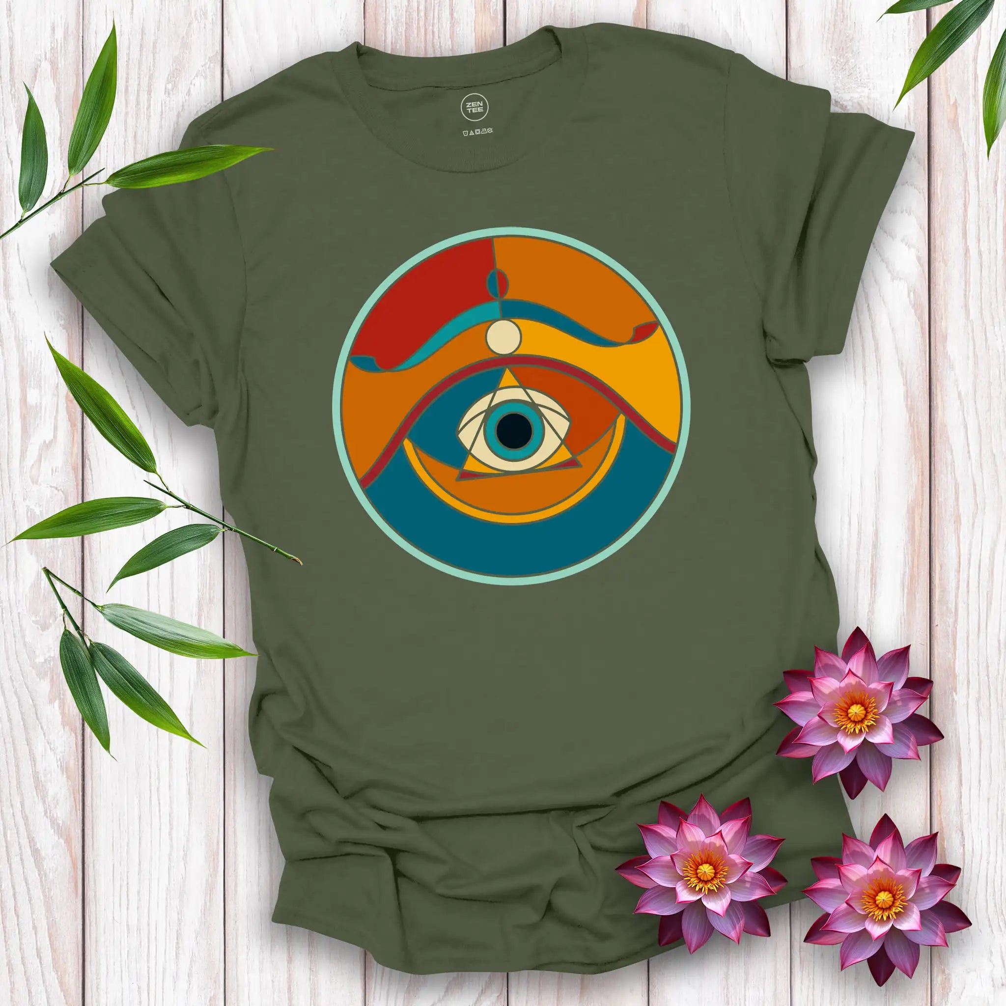 Stained Glass Eye of Wisdom T-Shirt