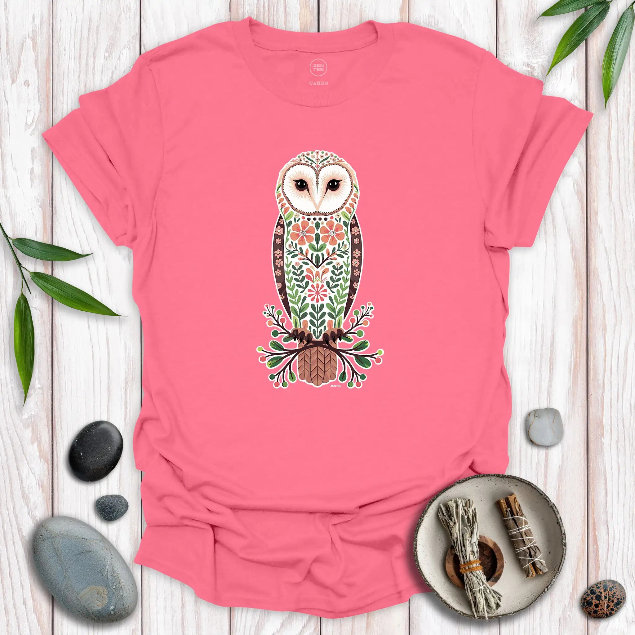 Standing Barn Owl Spirit T-Shirt