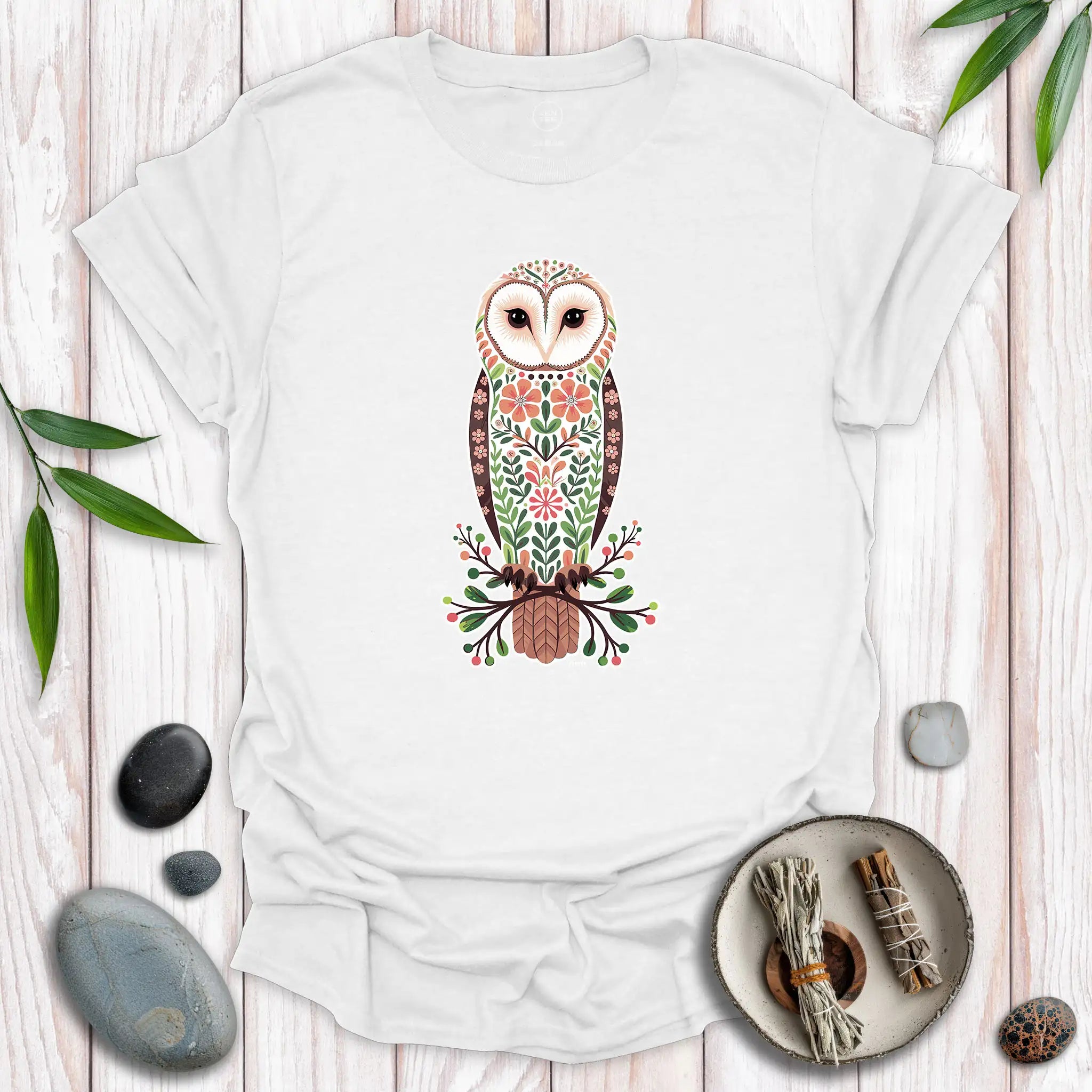 Standing Barn Owl Spirit T-Shirt