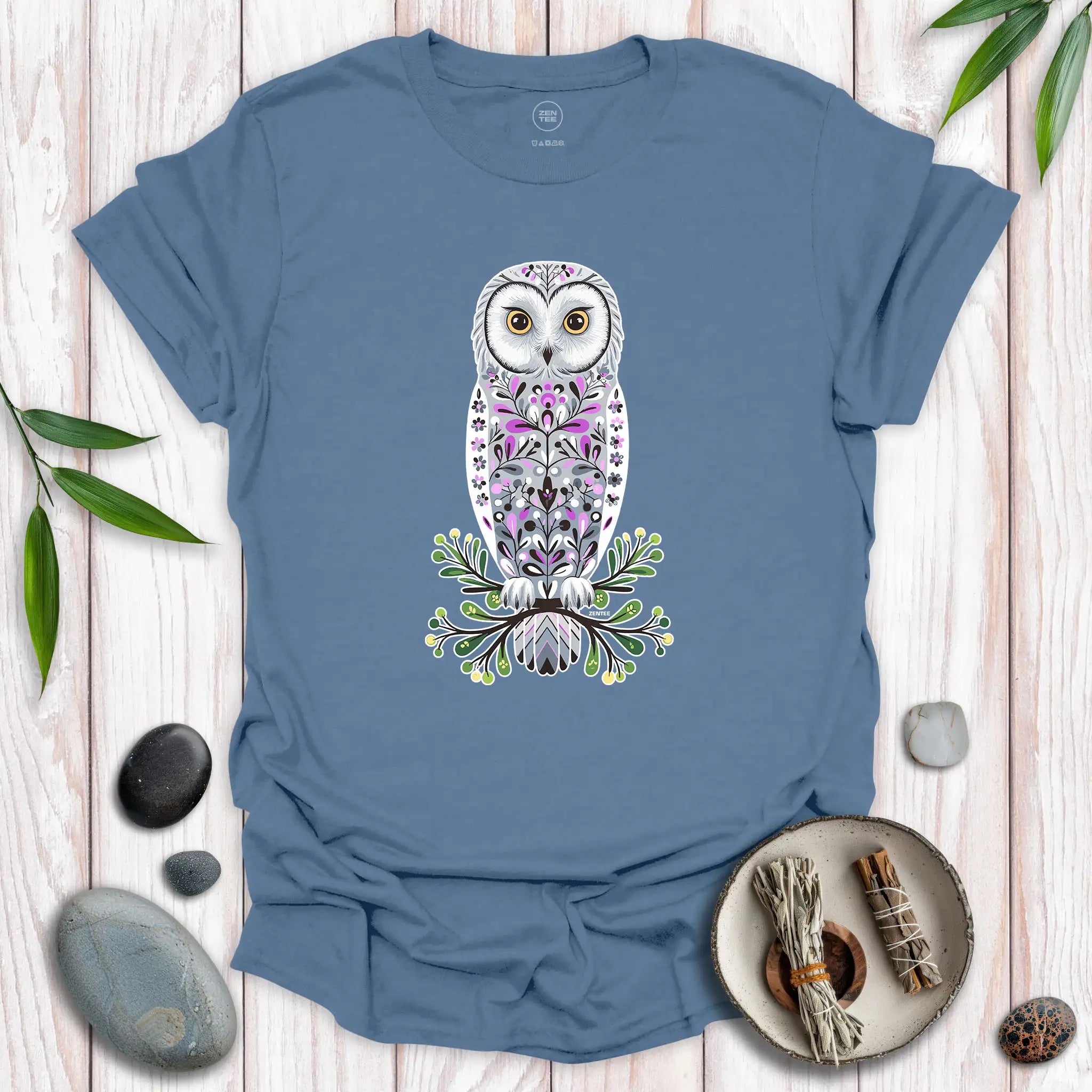 Standing Snowy Owl Spirit T-Shirt