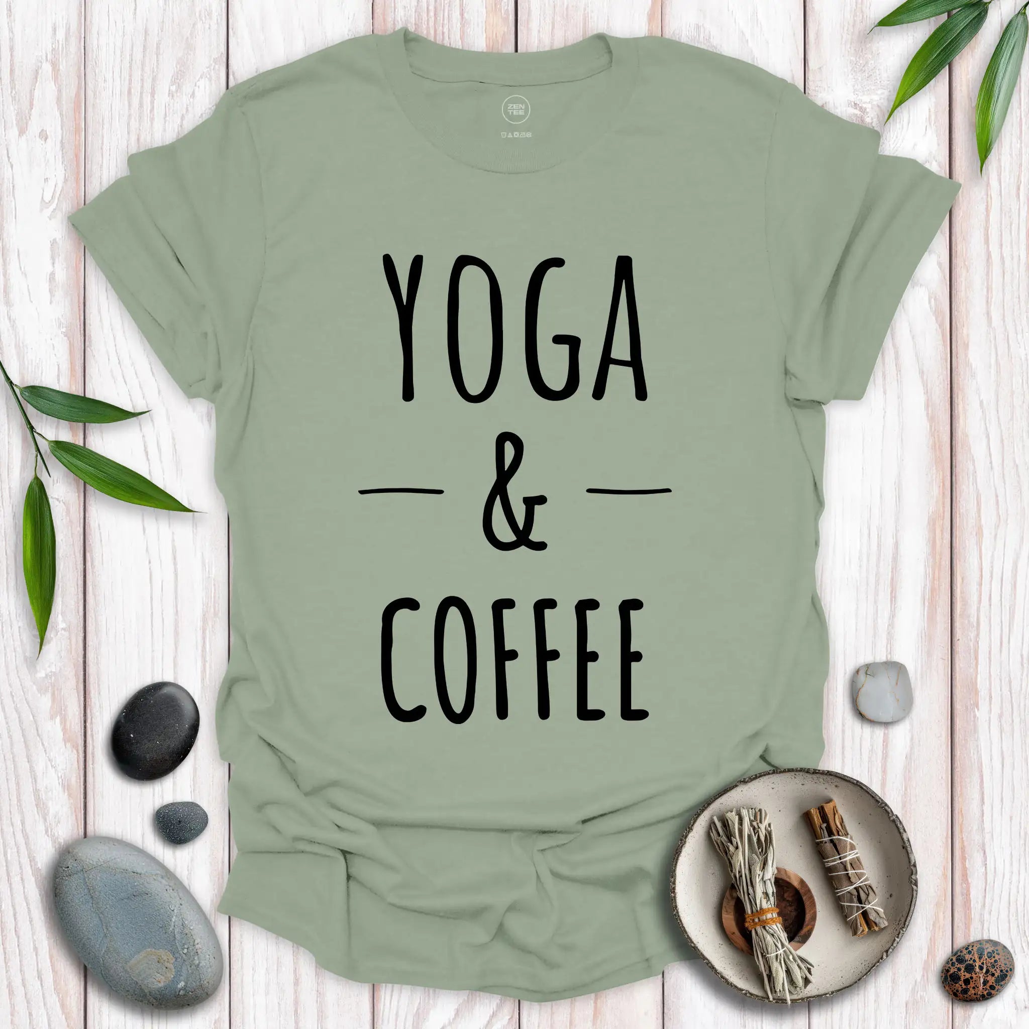 Yoga and Coffee No Frills T-Shirt