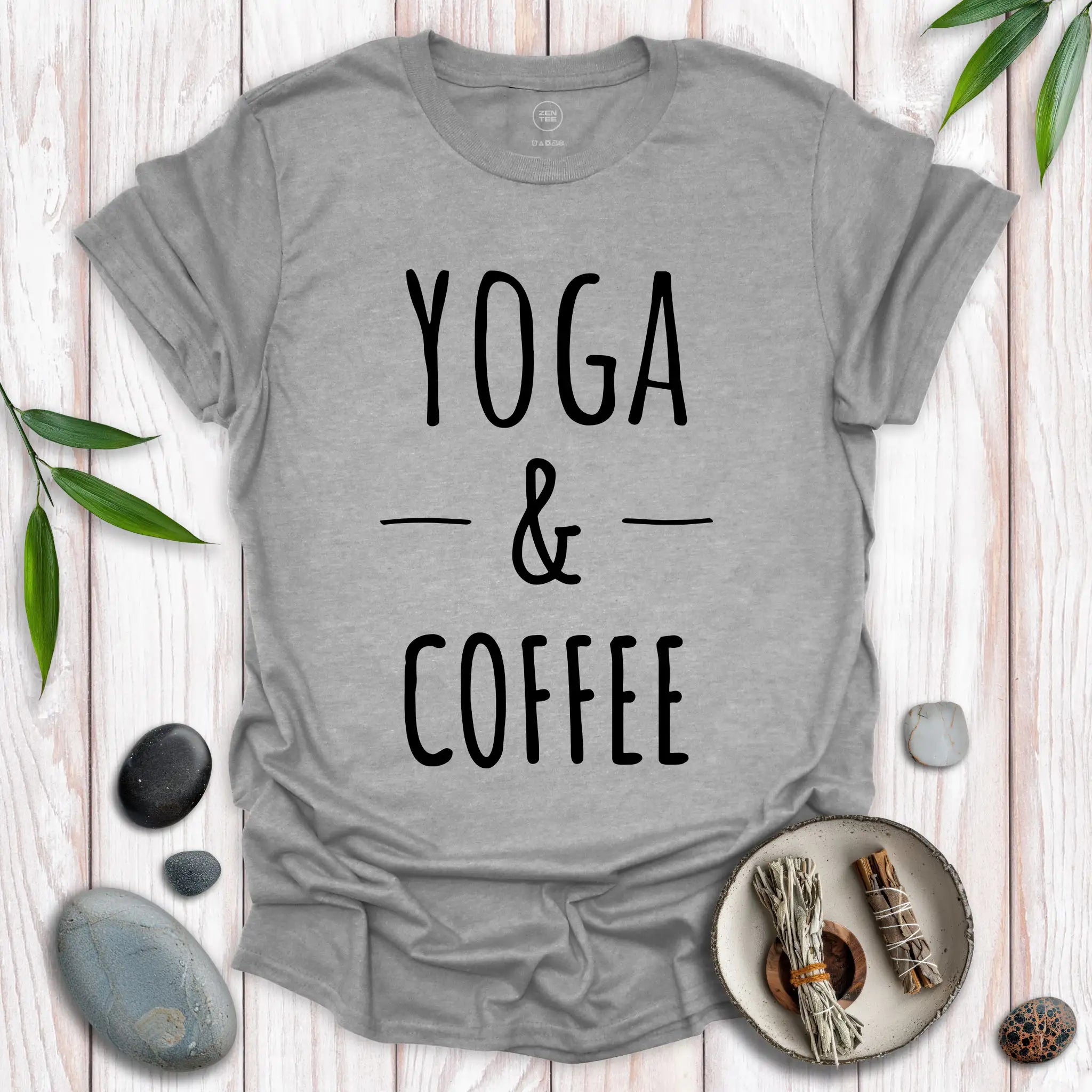 Yoga and Coffee No Frills T-Shirt