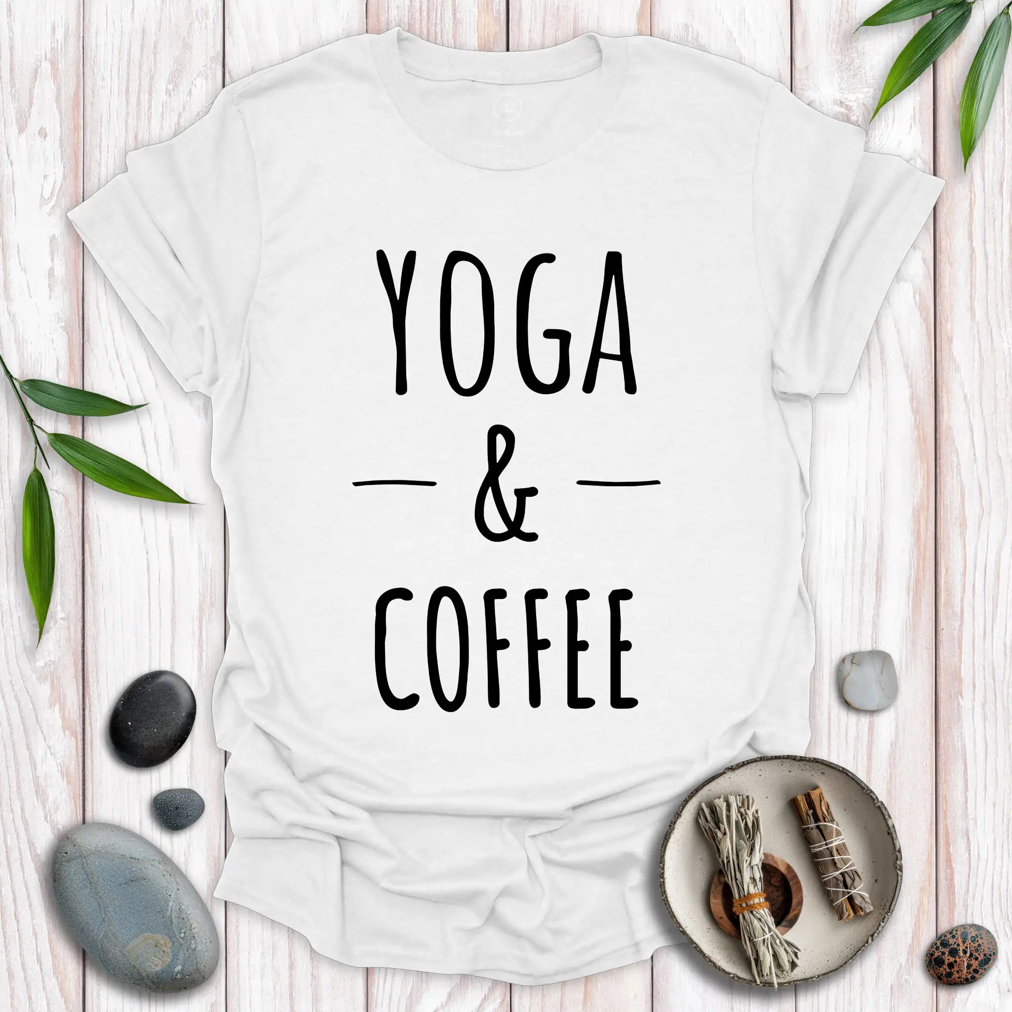 Yoga and Coffee No Frills T-Shirt