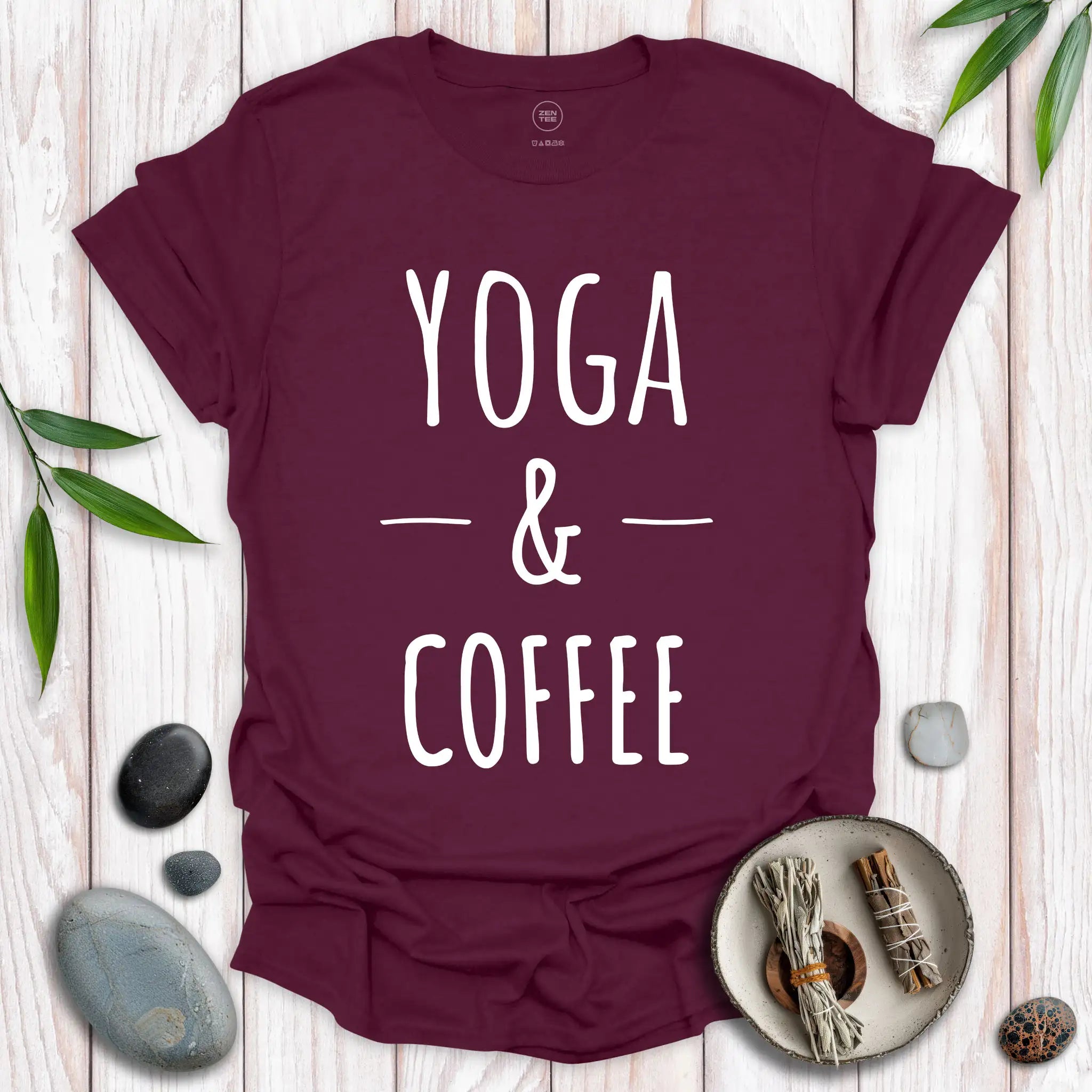 Yoga and Coffee No Frills T-Shirt