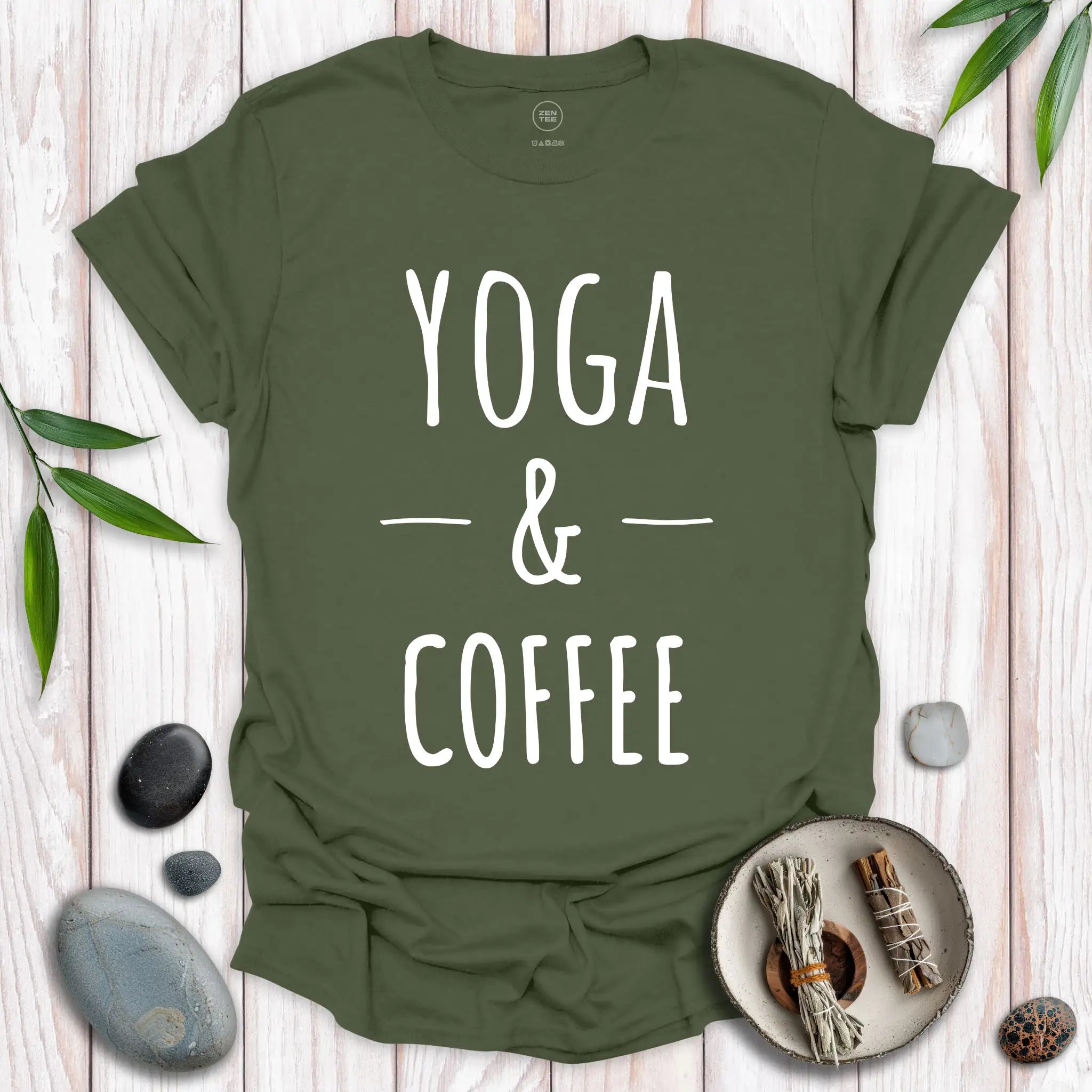 Yoga and Coffee No Frills T-Shirt