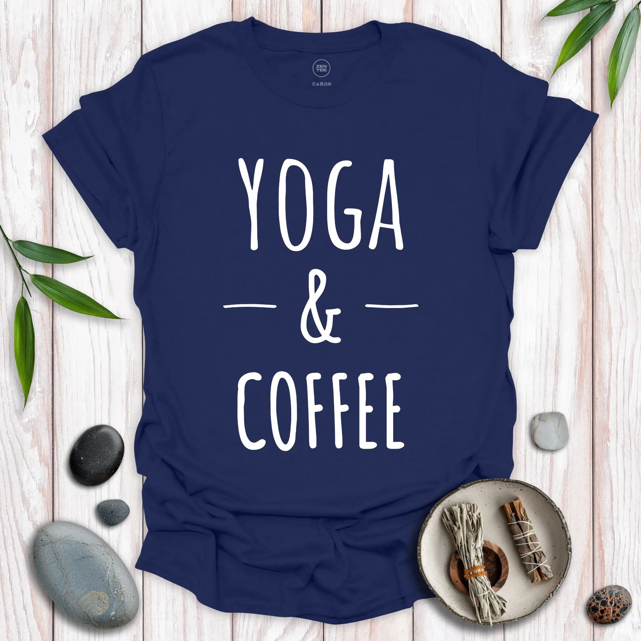 Yoga and Coffee No Frills T-Shirt
